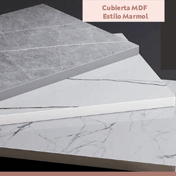 Mesa de centro marmol MDF Gris 100x50 6