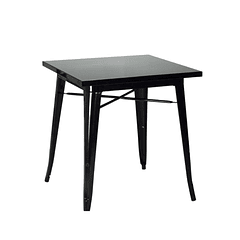 Mesa Tolix de Acero 80x80cm para Bar o Terraza o Restaurant - Negra