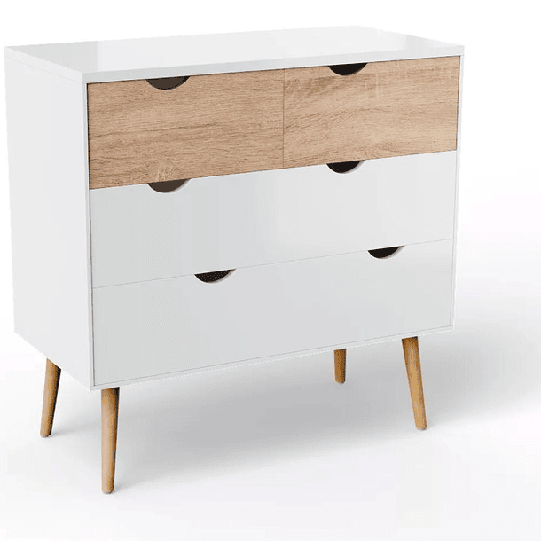 Cómoda 6 cajones blanca madera MDF 1