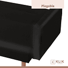 Futón Sofá Cama 3 cuerpos Sara - Ecocuero Negro 6