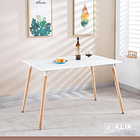 Comedor Rectangular Blanca 120x80cms + 6 Silla Crossback Danubio Menta 8