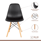 Pack de 4 Sillas Eames Negra 3