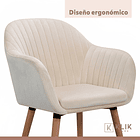 Pack de 2 Butacas Sitiales Poltronas Diamante Terciopelo - Beige 8