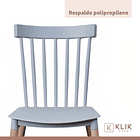 Pack de 4 Sillas Windsor Grises 6
