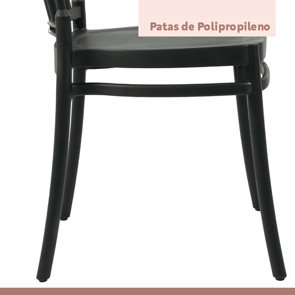 Silla Windsor Polipropileno - Negra 7