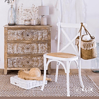 Silla Crossback Madera Rattan - Blanca 8