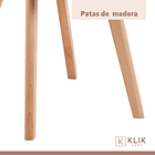 Silla Eames Patchwork Acolchada Tela Wood - Celeste 7