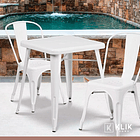 Silla Tolix de Comedor o Terraza Exterior - Blanca 2