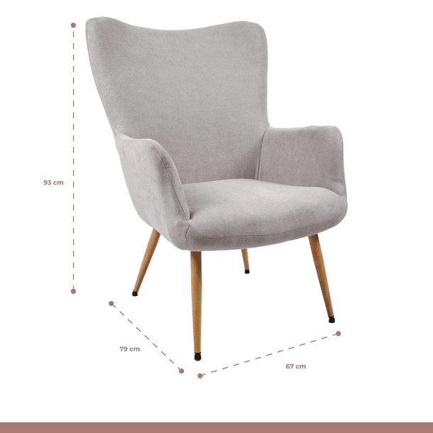 Poltrona Fabric Tipo Radar - Gris 4