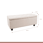 Banqueta acolchada con almacenaje - Beige 9