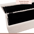 Banqueta acolchada con almacenaje - Beige 15