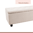 Banqueta acolchada con almacenaje - Beige 17