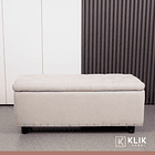 Banqueta acolchada con almacenaje - Beige 18