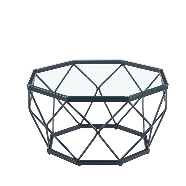 Mesa de centro enrejada 80 cm - Vidrio 1