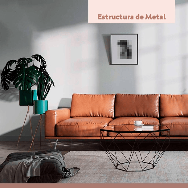 Mesa de centro enrejada 80 cm - Vidrio 6