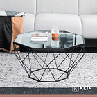 Mesa de centro enrejada 80 cm - Vidrio 8