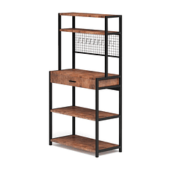 Rack organizador alto con cajón para cocina