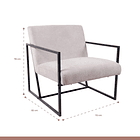 Poltrona Modern Fabric - Gris 4