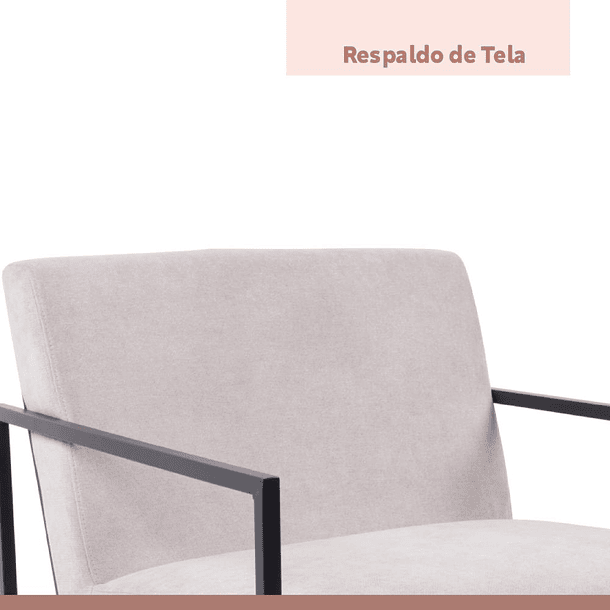 Poltrona Modern Fabric - Gris 5