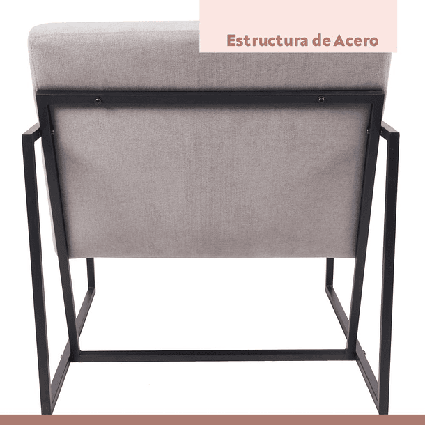 Poltrona Modern Fabric - Gris 7