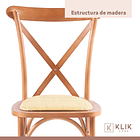 Silla Crossback Madera Rattan Natural 6