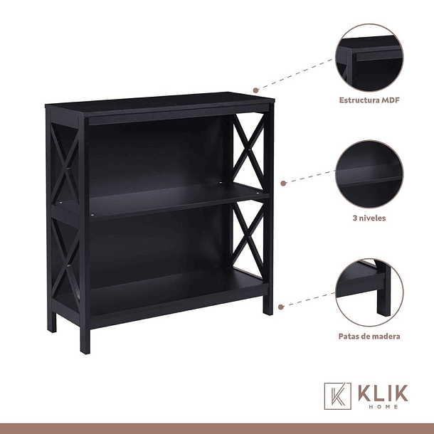 Arrimo Librero y Organizador Bohemio - Negro 8