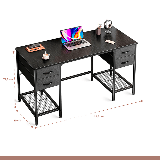 Escritorio Ejecutivo Industrial 120cm 4