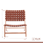 Butaca sitial Austral de madera y cuero 11