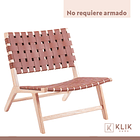Butaca sitial Austral de madera y cuero 14