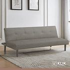 Futón Sofá Cama 2 cuerpos Sofía - Lino Gris 2
