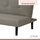 Futón Sofá Cama 2 cuerpos Sofía - Lino Gris 5