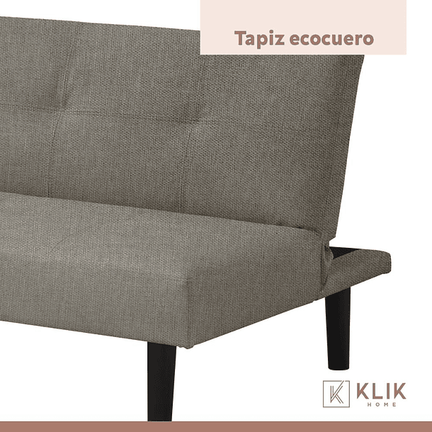 Futón Sofá Cama 2 cuerpos Sofía - Lino Gris 7