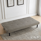 Futón Sofá Cama 2 cuerpos Sofía - Lino Gris 8