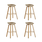 Pack de 4 Taburetes Nordic - Beige 1