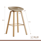 Pack de 4 Taburetes Nordic - Beige 4