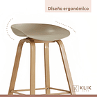 Pack de 4 Taburetes Nordic - Beige 6