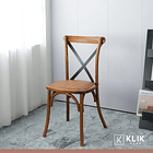 Silla Crossback Madera Rattan - Café Vintage 2