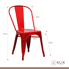Pack de 4 sillas Tolix Rojas 4
