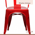 Pack de 4 sillas Tolix Rojas 5