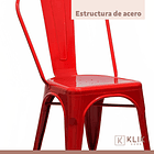 Pack de 4 sillas Tolix Rojas 6