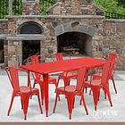 Pack de 4 sillas Tolix Rojas 8