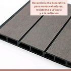 Pack de 5 Revestimientos Siding WPC exterior Color Madera Oscura 3