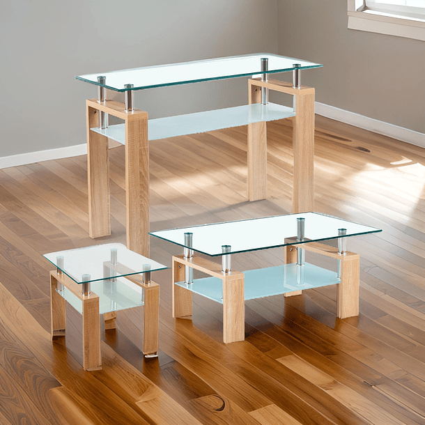 Colección Nordika Glass - Mobiliario contemporáneo de vidrio y madera 8