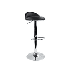 Taburete Piso de Bar Ajustable Acolchado Comfy - Negro 2