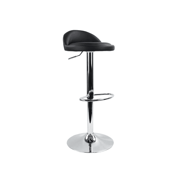 Taburete Piso de Bar Ajustable Acolchado Comfy - Negro 2