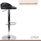 Taburete Piso de Bar Ajustable Acolchado Comfy - Negro 15