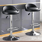 Taburete Piso de Bar Ajustable Acolchado Comfy - Negro 18