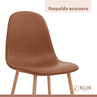 Pack de 4 Sillas Spoon Ecocuero Vintage - Café 5