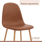 Pack de 4 Sillas Spoon Ecocuero Vintage - Café 6
