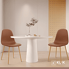 Pack de 4 Sillas Spoon Ecocuero Vintage - Café 8